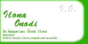 ilona onodi business card